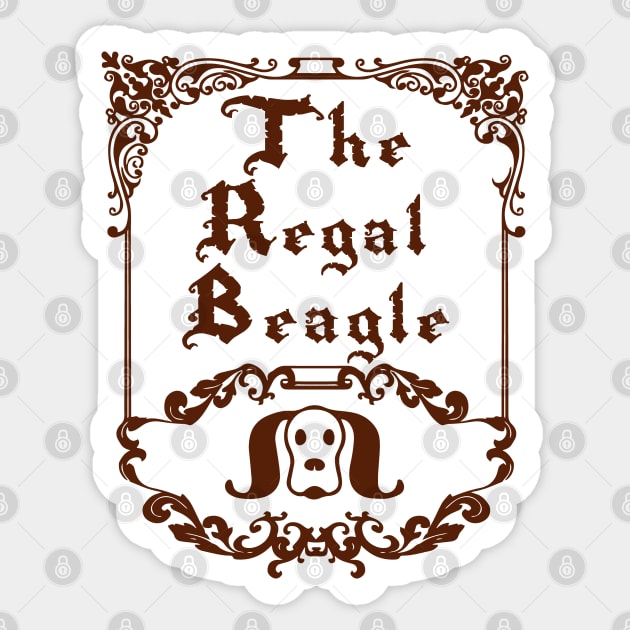 Regal Beagle Menu 1977 Sticker by Alema Art